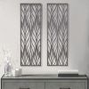 Grey Laser Cut Wood 2-Piece Panel Wall Decor Set