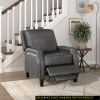 Push Back Reclining Chair Transitional Style Grey Color