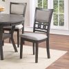 Dining Room Furniture Grey Finish Set Of 2 Side Chairs