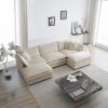 U-Shaped Sectional Sofa Wreversible Footrest 5-Seater