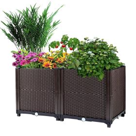 Nan Raised Garden Bed Plant Growth Box With Self-Watering Sy 2 8271
