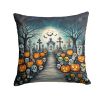Calaveras Sugar Skulls Spooky Halloween Throw Pillow 2437