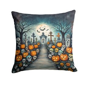 Calaveras Sugar Skulls Spooky Halloween Throw Pillow 2437