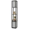 Modern Shelf Freestanding Floor Lamp With Double Lamp Pull