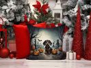 Dachshund Spooky Halloween Throw Pillow Machine Washable 2529