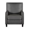 Push Back Reclining Chair Transitional Style Grey Color