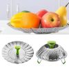 Steel Folding Steamer Basket Steel Fish Steamed Steamer