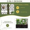 Elegant Wicker Trellis Planter Box - Raised Garden Bed For C