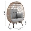 Manhattan Comfort Spezia Freestanding Steel And Rattan