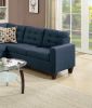 Modular Sectional Navy Polyfiber 4Pcs Sectional Sofa Laf