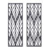 Grey Laser Cut Wood 2-Piece Panel Wall Decor Set