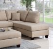 Sand Color 3Pcs Sectional Living Room Furniture Reversible