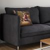 Scottish Terrier And Santa Claus Throw Pillow Machine 2485
