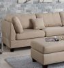 Sand Color 3Pcs Sectional Living Room Furniture Reversible