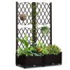Elegant Wicker Trellis Planter Box - Raised Garden Bed For C