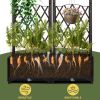 Elegant Wicker Trellis Planter Box - Raised Garden Bed For C