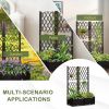Elegant Wicker Trellis Planter Box - Raised Garden Bed For C