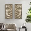 Two-Tone 2-Piece Wood Panel Wall Decor Set
