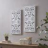 Distressed Carved Wood 2-Piece Wall Decor Set