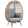 Manhattan Comfort Spezia Freestanding Steel And Rattan