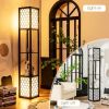 Modern Shelf Freestanding Floor Lamp With Double Lamp Pull