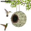 Charming Decorative Hummingbird House Hand-Woven Hung Straw