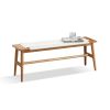 Design Natural Oak Wood Dining Bench Bed Bench For Dining