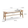 Design Natural Oak Wood Dining Bench Bed Bench For Dining