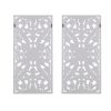 Distressed Carved Wood 2-Piece Wall Decor Set