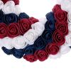 Independence Day Wreath Artificial Blue White Red Flower