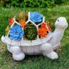 Outdoor Solar Led Turtle Light Succulents Planter Stand Gard