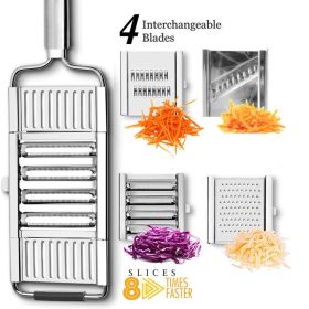 Stainless Steel Grater Vegetable And Fruit Slicer Peeler (Option: 4pcs set)