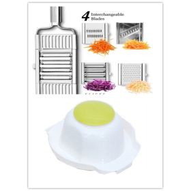 Stainless Steel Grater Vegetable And Fruit Slicer Peeler (Option: 4pcs set Hand guard)