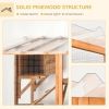 Catio Playground Cat Window Box Outside Enclosure, Wooden Outdoor Cat House with Weather Protection Roof for Multiple Kitties