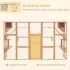 Catio Playground Cat Window Box Outside Enclosure, Wooden Outdoor Cat House with Weather Protection Roof for Multiple Kitties