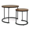 Modern Round Nesting Coffee Tables - Set of 2