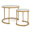 Modern Round Nesting Coffee Tables - Set of 2