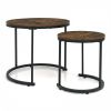 Modern Round Nesting Coffee Tables - Set of 2