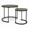 Modern Round Nesting Coffee Tables - Set of 2