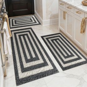 Washable 3-Piece Kitchen Rug Set (Style: Style 10)