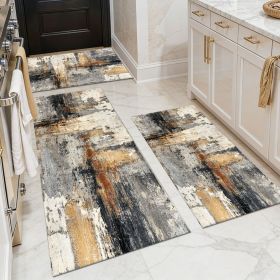 Washable 3-Piece Kitchen Rug Set (Style: Style 12)