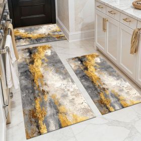 Washable 3-Piece Kitchen Rug Set (Style: Style 16)