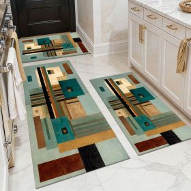 Washable 3-Piece Kitchen Rug Set (Style: Style 19)
