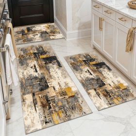 Washable 3-Piece Kitchen Rug Set (Style: Style 13)