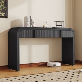 Rounded Silhouette Console Table (Material: MDF, Color: Black)