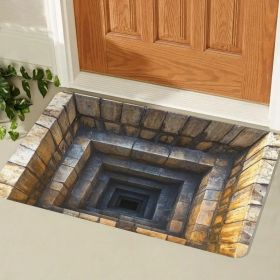 3D Stone Step Optical Illusion Doormat (size: 24 inches X 16 inches)