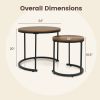 Modern Round Nesting Coffee Tables - Set of 2