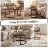 Modern Round Nesting Coffee Tables - Set of 2