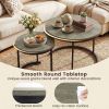 Modern Round Nesting Coffee Tables - Set of 2