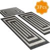 Washable 3-Piece Kitchen Rug Set